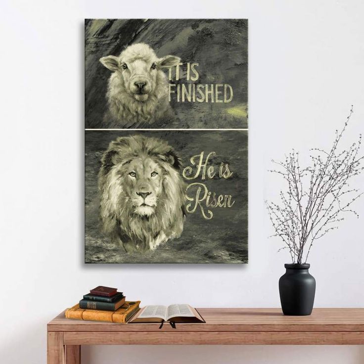 It Is Finished He Is Risen Canvas Posters - Christian Wall Posters - Religious Wall Decor