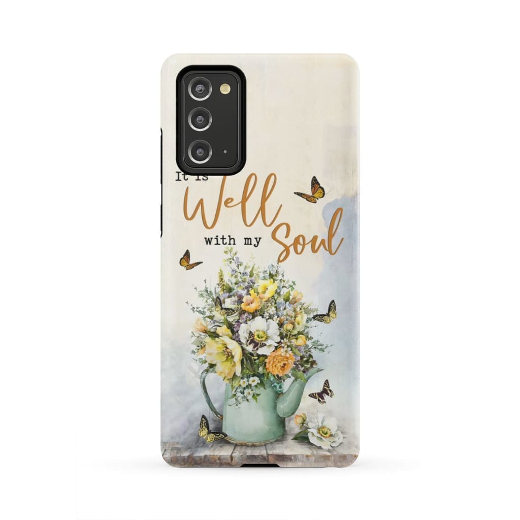 It Is Well With My Soul Butterflies Flowers Phone Case - Christian Phone Cases - Religious Phone Case