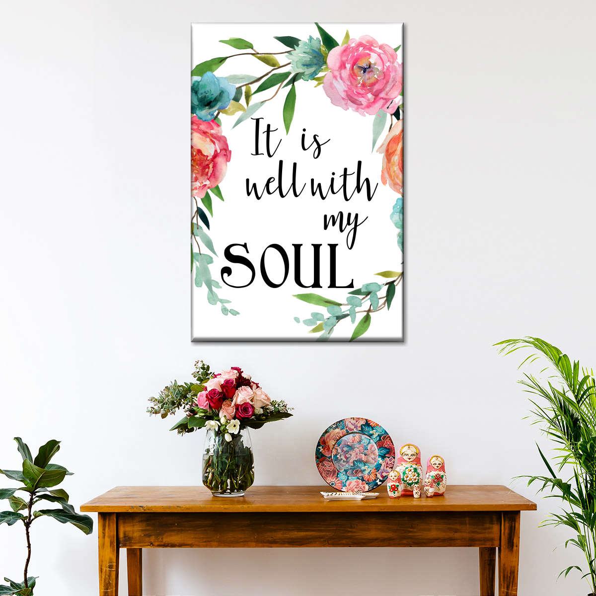 It Is Well With My Soul Canvas Wall Art 1 - Canvas Religious Wall Art - Christian Wall Decor Living Room