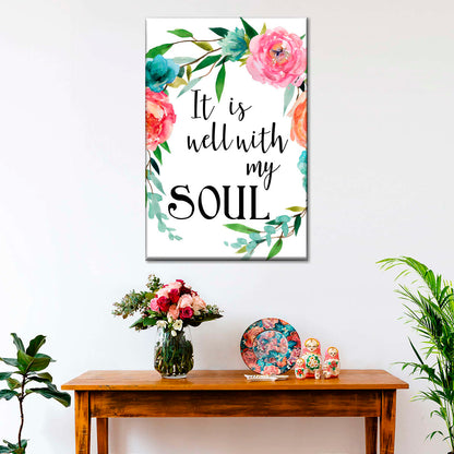 It Is Well With My Soul Canvas Wall Art 1 - Canvas Religious Wall Art - Christian Wall Decor Living Room