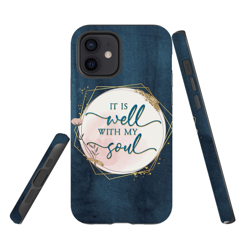 It Is Well With My Soul Christian Hymn Lyrics Phone Case - Inspirational Bible Scripture iPhone Cases