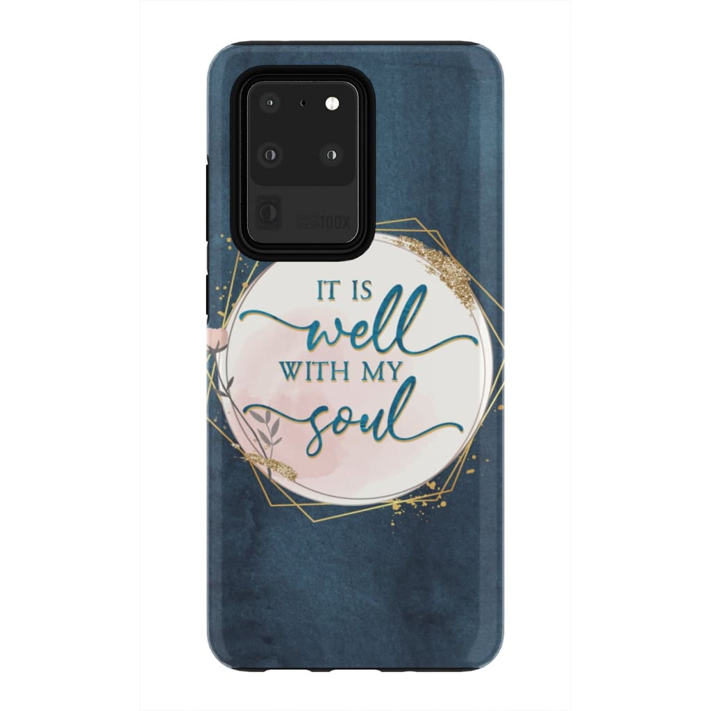 It Is Well With My Soul Christian Hymn Lyrics Phone Case - Inspirational Bible Scripture iPhone Cases