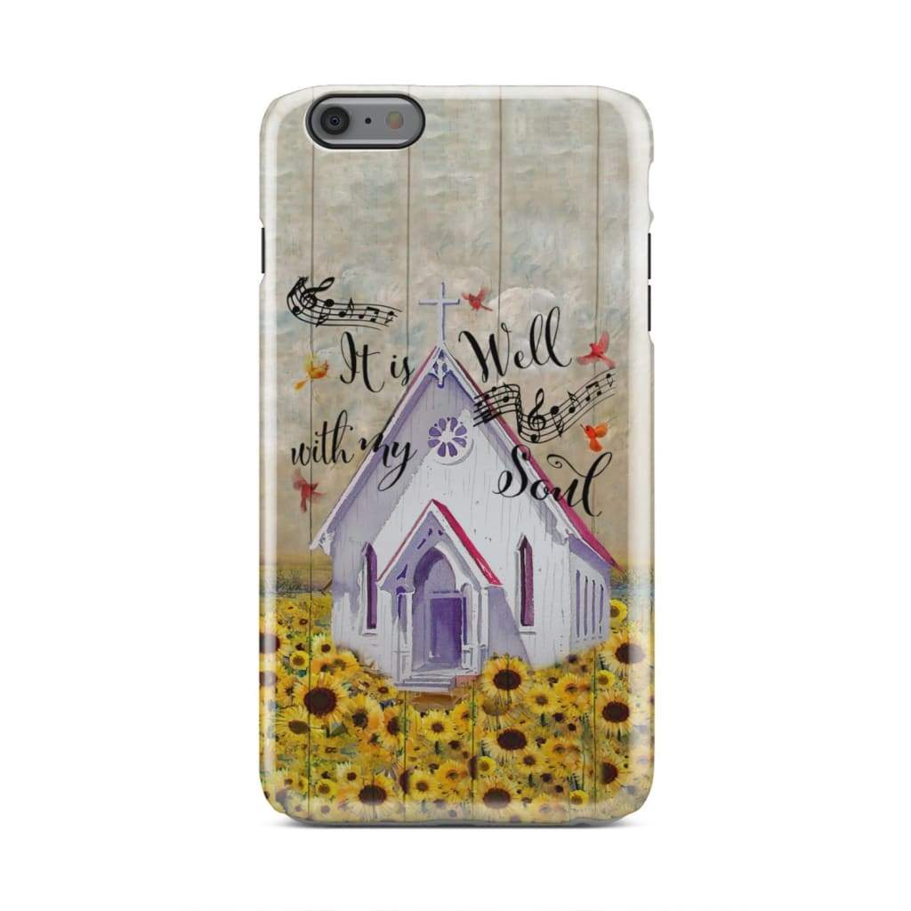 It Is Well With My Soul Christian Song Lyrics Phone Case - Inspirational Bible Scripture iPhone Cases