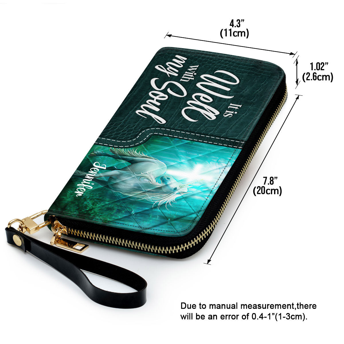 It Is Well With My Soul Clutch Purse For Women - Personalized Name - Christian Gifts For Women