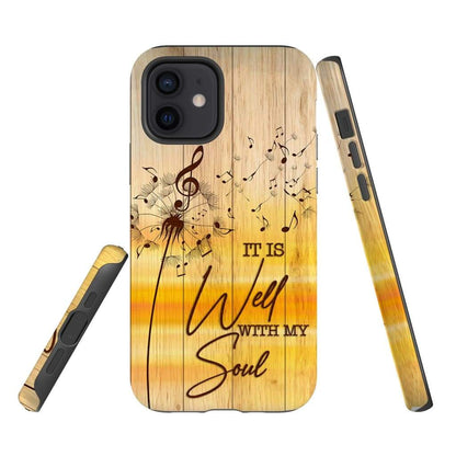 It Is Well With My Soul Dandelion Phone Case - Christian Phone Cases - Inspirational Bible Scripture iPhone Cases