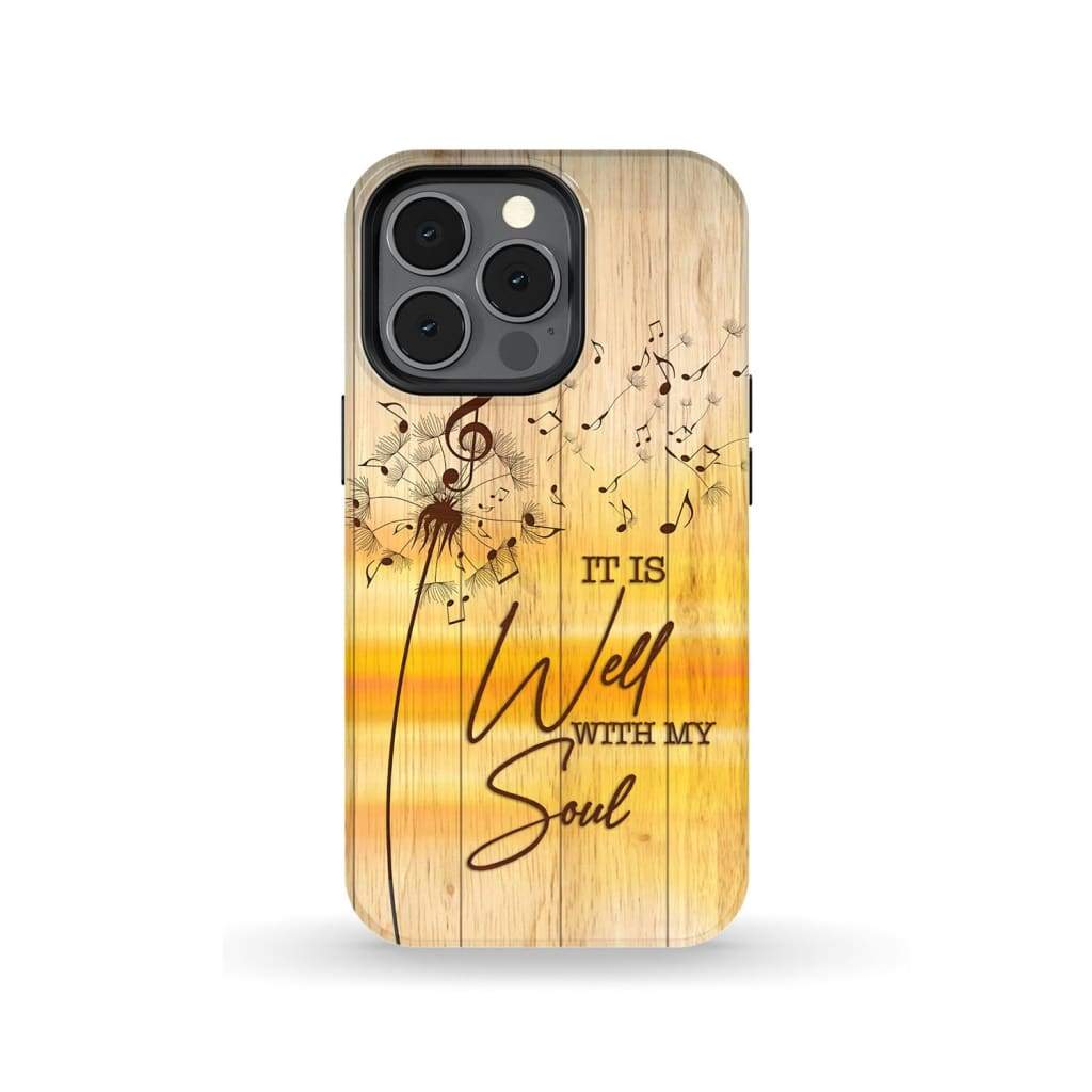 It Is Well With My Soul Dandelion Phone Case - Christian Phone Cases - Inspirational Bible Scripture iPhone Cases