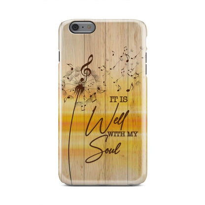 It Is Well With My Soul Dandelion Phone Case - Christian Phone Cases - Inspirational Bible Scripture iPhone Cases