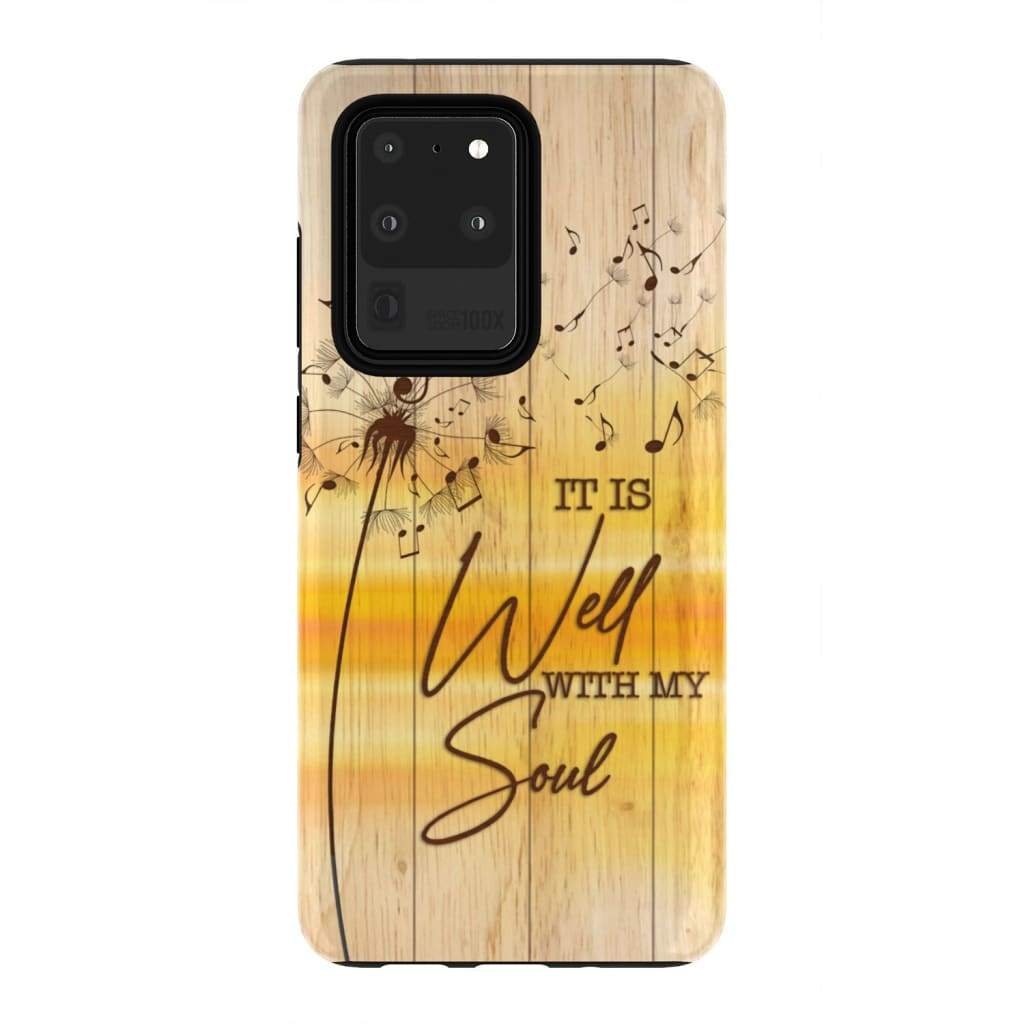 It Is Well With My Soul Dandelion Phone Case - Christian Phone Cases - Inspirational Bible Scripture iPhone Cases
