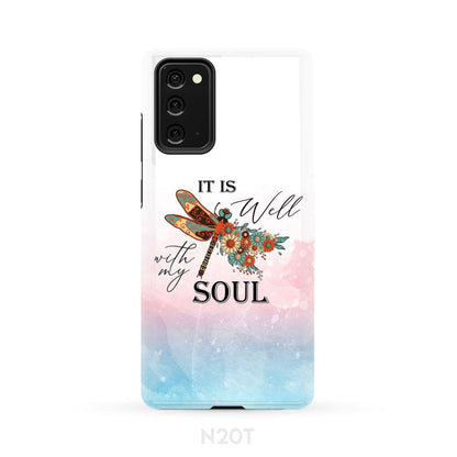 It Is Well With My Soul, Dragonfly Flowers - Christian Phone Cases - Religious Phone Case