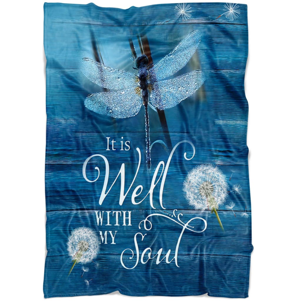 It Is Well With My Soul Fleece Blanket - Christian Blanket - Bible Verse Blanket