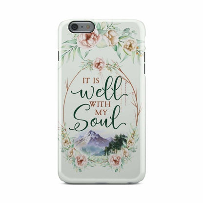 It Is Well With My Soul Floral Christian Phone Case - Inspirational Bible Scripture iPhone Cases