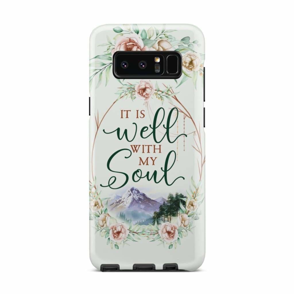 It Is Well With My Soul Floral Christian Phone Case - Inspirational Bible Scripture iPhone Cases
