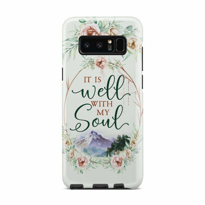 It Is Well With My Soul Floral Christian Phone Case - Inspirational Bible Scripture iPhone Cases