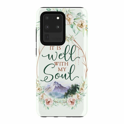 It Is Well With My Soul Floral Christian Phone Case - Inspirational Bible Scripture iPhone Cases