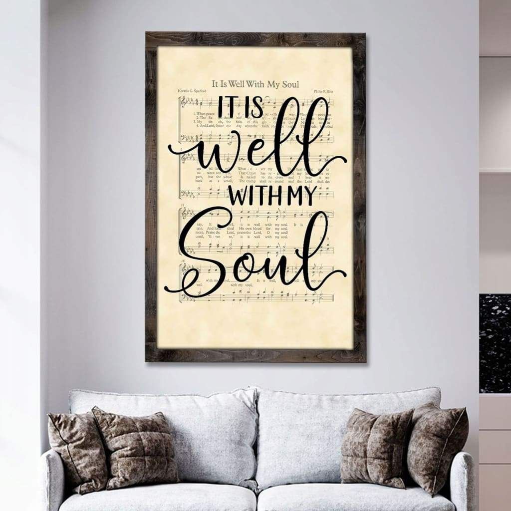 It Is Well With My Soul Hymn Sheet Music Christian Canvas Art - Bible Verse Canvas - Scripture Wall Art