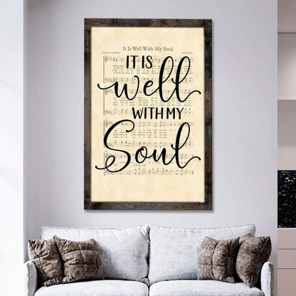 It Is Well With My Soul Hymn Sheet Music Christian Canvas Art - Bible Verse Canvas - Scripture Wall Art