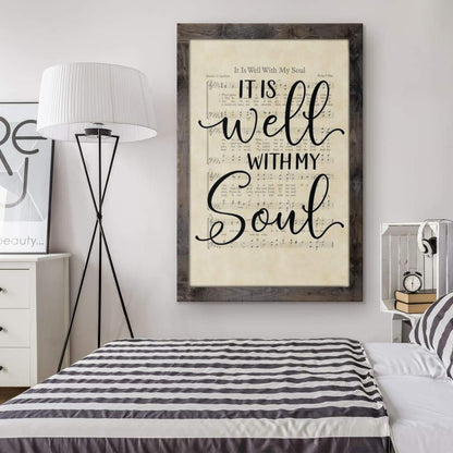 It Is Well With My Soul Hymn Sheet Music Christian Canvas Art - Bible Verse Canvas - Scripture Wall Art