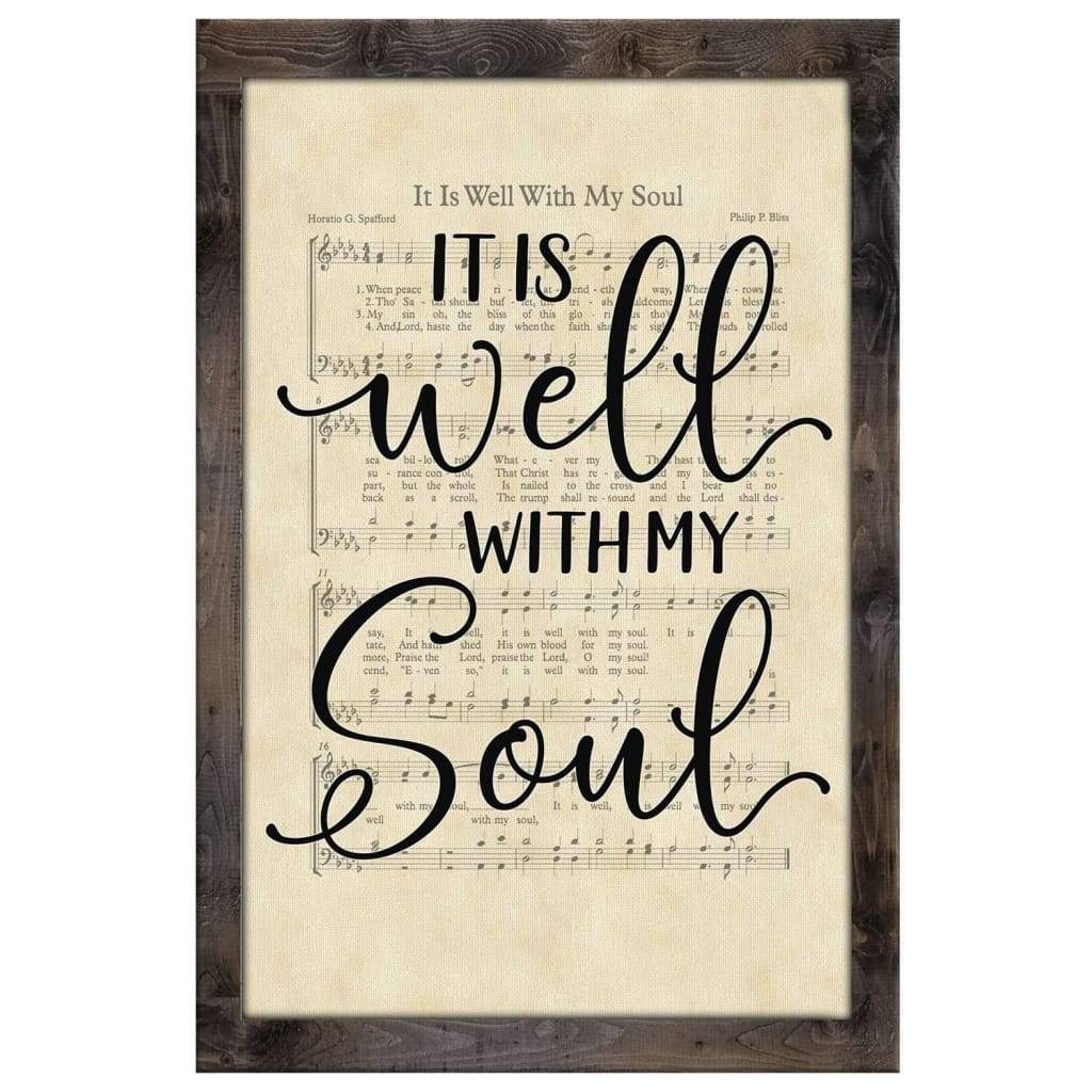 It Is Well With My Soul Hymn Sheet Music Christian Canvas Art - Bible Verse Canvas - Scripture Wall Art