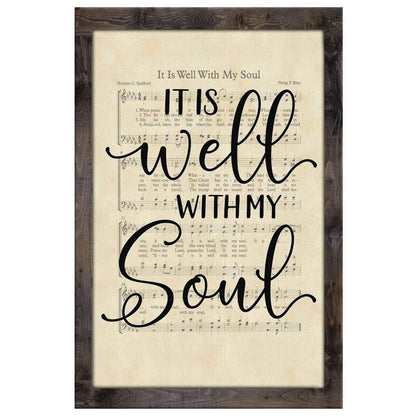 It Is Well With My Soul Hymn Sheet Music Christian Canvas Art - Bible Verse Canvas - Scripture Wall Art