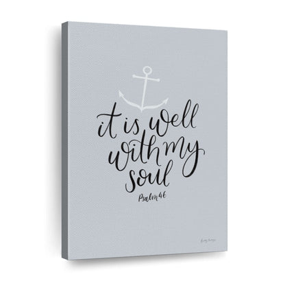 It is Well With My Soul Canvas Wall Art - Canvas Religious Wall Art - Christian Wall Decor Living Room