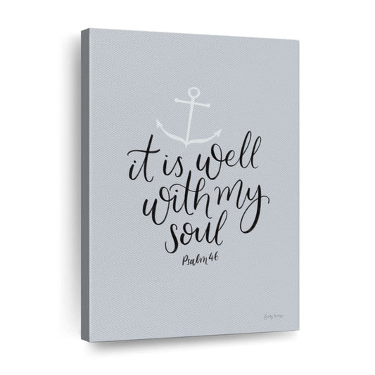 It is Well With My Soul Canvas Wall Art - Canvas Religious Wall Art - Christian Wall Decor Living Room