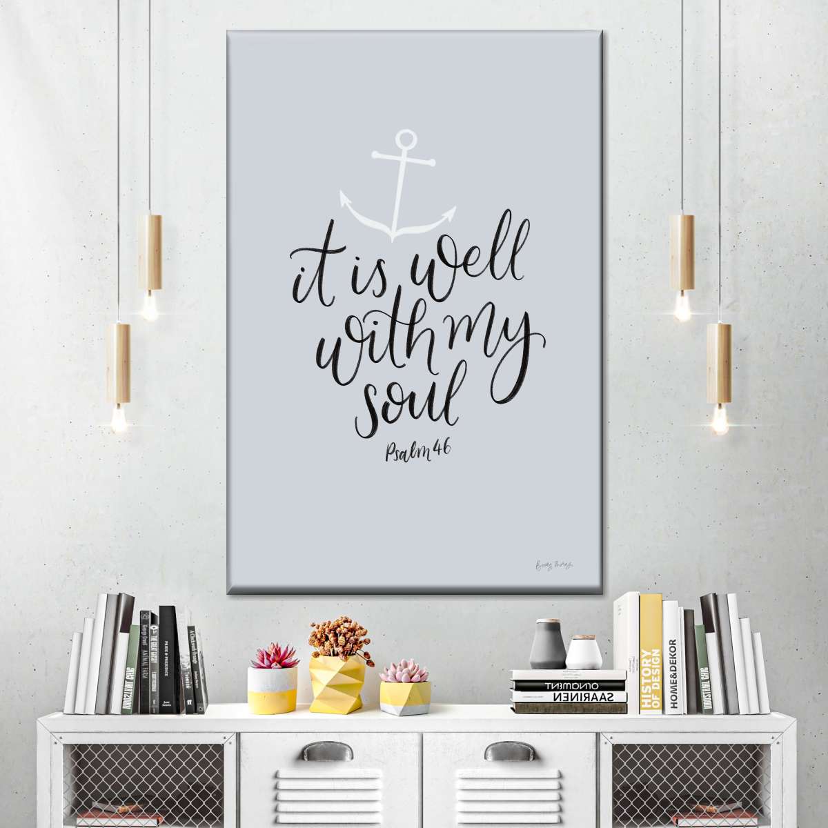 It is Well With My Soul Canvas Wall Art - Canvas Religious Wall Art - Christian Wall Decor Living Room