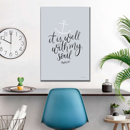 It is Well With My Soul Canvas Wall Art - Canvas Religious Wall Art - Christian Wall Decor Living Room