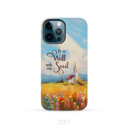 It is Well With My Soul Church Art Phone Case - Bible Verse IPhone & Samsung Cases