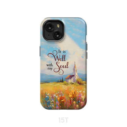 It is Well With My Soul Church Art Phone Case - Bible Verse IPhone & Samsung Cases