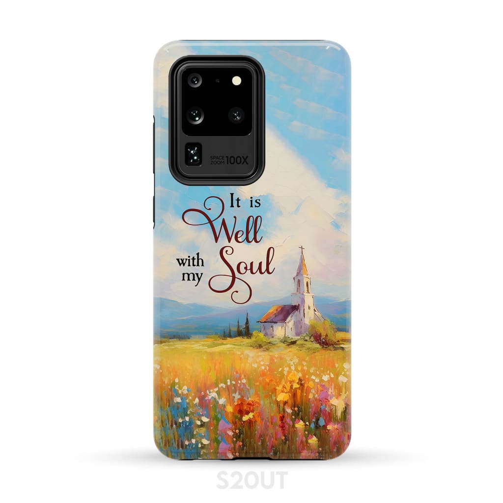 It is Well With My Soul Church Art Phone Case - Bible Verse IPhone & Samsung Cases