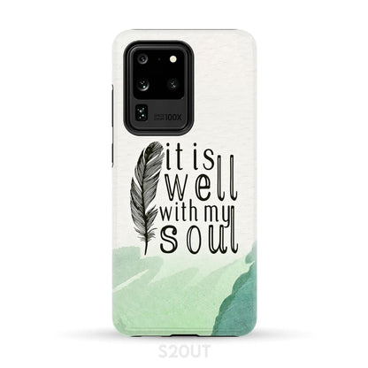 It is Well With My Soul Feather Phone Case - Bible Verse IPhone & Samsung Cases