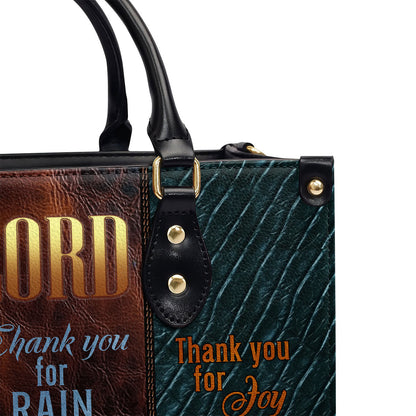 It's A Beautiful Day  Personalized Leather Handbag With Zipper - Inspirational Gift Christian Ladies