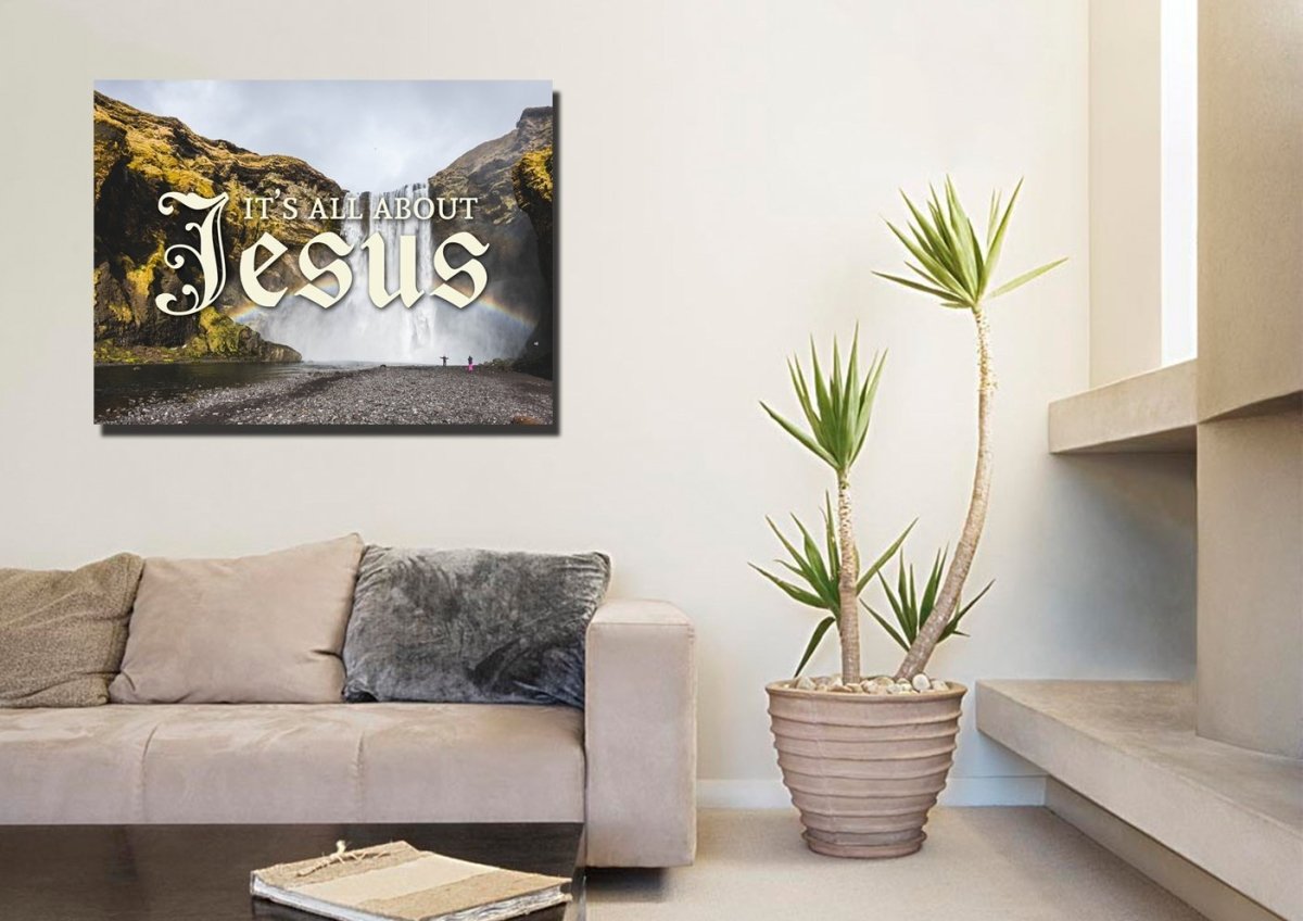 It's All About Jesus Wall Art Canvas Print - Christian Canvas Wall Art