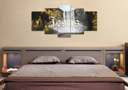 It's All About Jesus Wall Art Canvas Print - Christian Canvas Wall Art