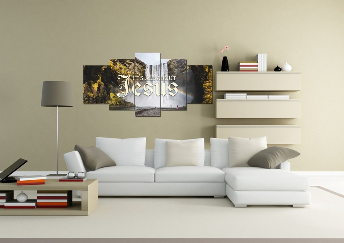 It's All About Jesus Wall Art Canvas Print - Christian Canvas Wall Art