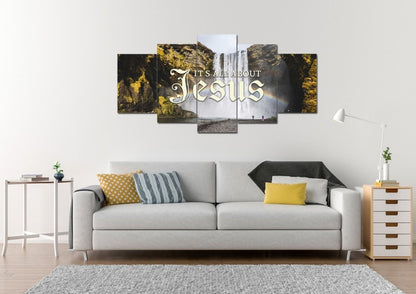 It's All About Jesus Wall Art Canvas Print - Christian Canvas Wall Art
