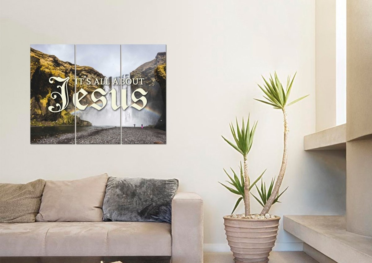 It's All About Jesus Wall Art Canvas Print - Christian Canvas Wall Art
