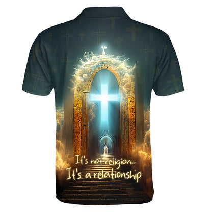 It's Not Religion It's A Relationship Jesus Polo Shirt - Christian Shirts & Shorts