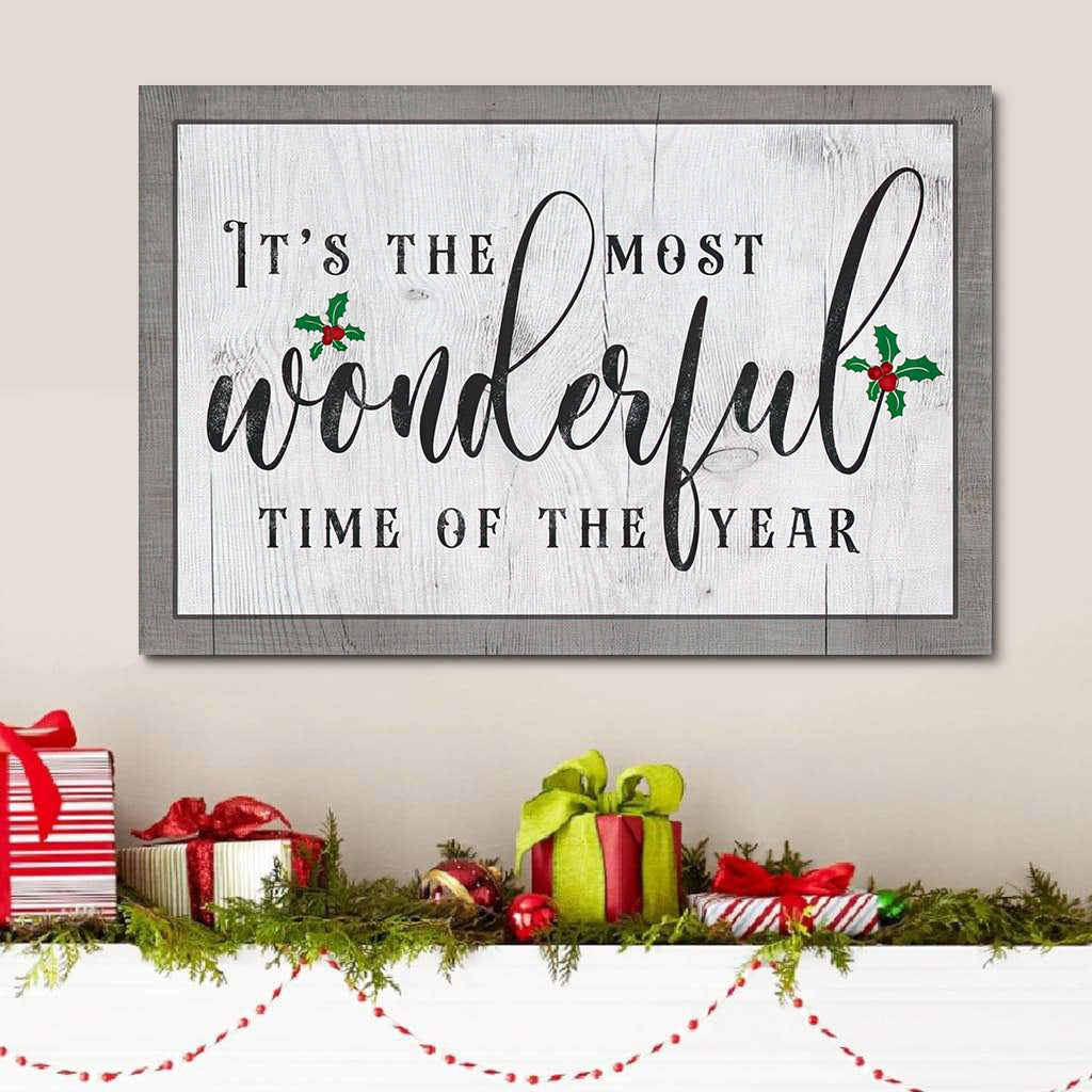 Its The Most Wonderful Time Of Year Christmas Canvas Wall Art - Religious Canvas Painting