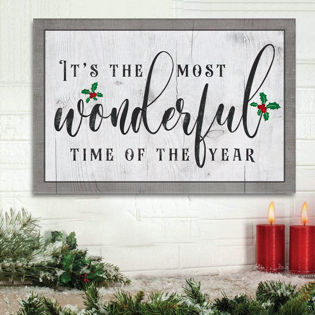 Its The Most Wonderful Time Of Year Christmas Canvas Wall Art - Religious Canvas Painting
