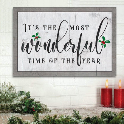 Its The Most Wonderful Time Of Year Christmas Canvas Wall Art - Religious Canvas Painting