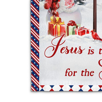 Jesus Is The Reason For The Season House Flag - Happy Christmas Amazing Us Flag - God Flag - Jesus Flag - Christian Flag
