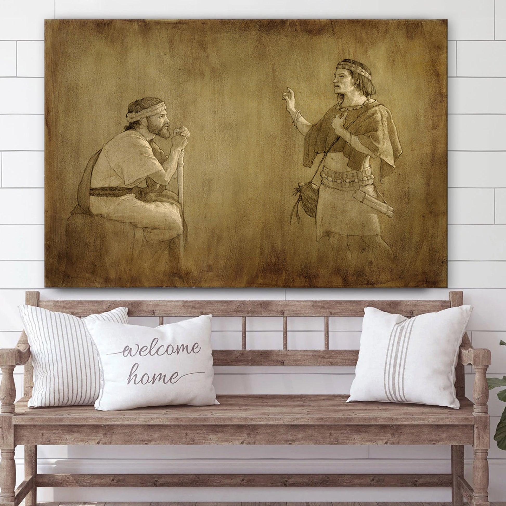 Jacob And Sherem  Canvas Pictures - Jesus Christ Canvas - Christian Wall Art