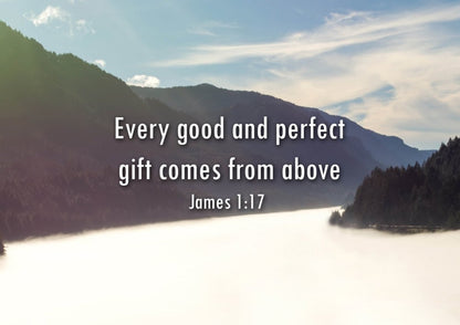 James 117 'Every Good & Perfect Gift Comes From Above' Wall Art Canvas Print - Christian Canvas Wall Art