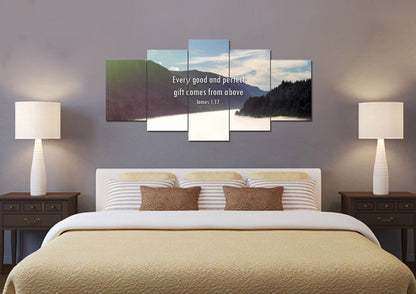 James 117 'Every Good & Perfect Gift Comes From Above' Wall Art Canvas Print - Christian Canvas Wall Art