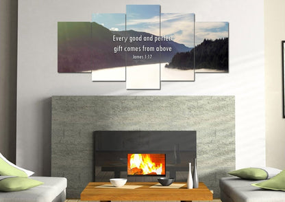 James 117 'Every Good & Perfect Gift Comes From Above' Wall Art Canvas Print - Christian Canvas Wall Art