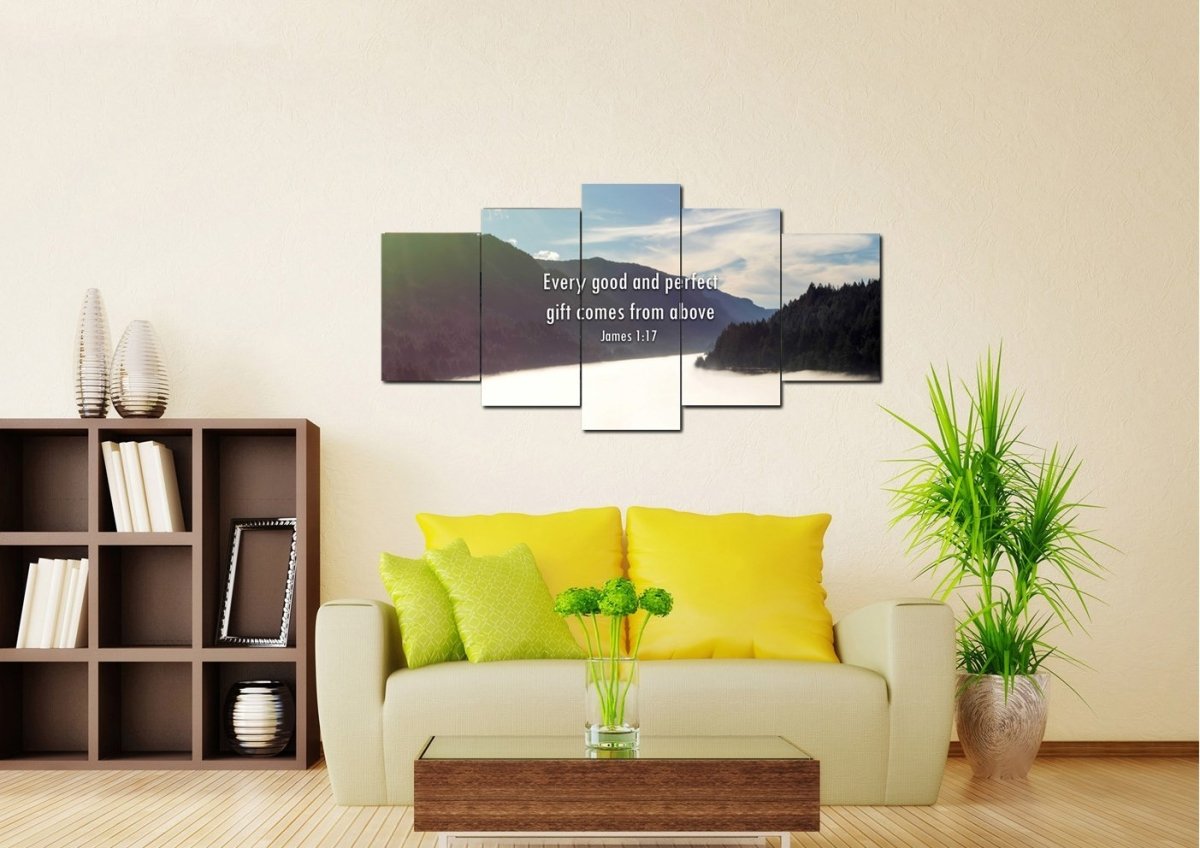 James 117 'Every Good & Perfect Gift Comes From Above' Wall Art Canvas Print - Christian Canvas Wall Art