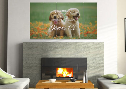 James 12 Consider It Pure Joy Canvas Wall Art Print - Christian Canvas Wall Art