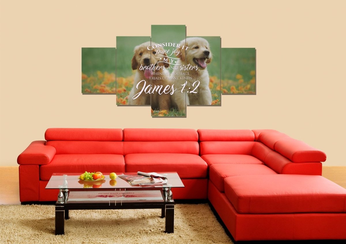 James 12 Consider It Pure Joy Canvas Wall Art Print - Christian Canvas Wall Art