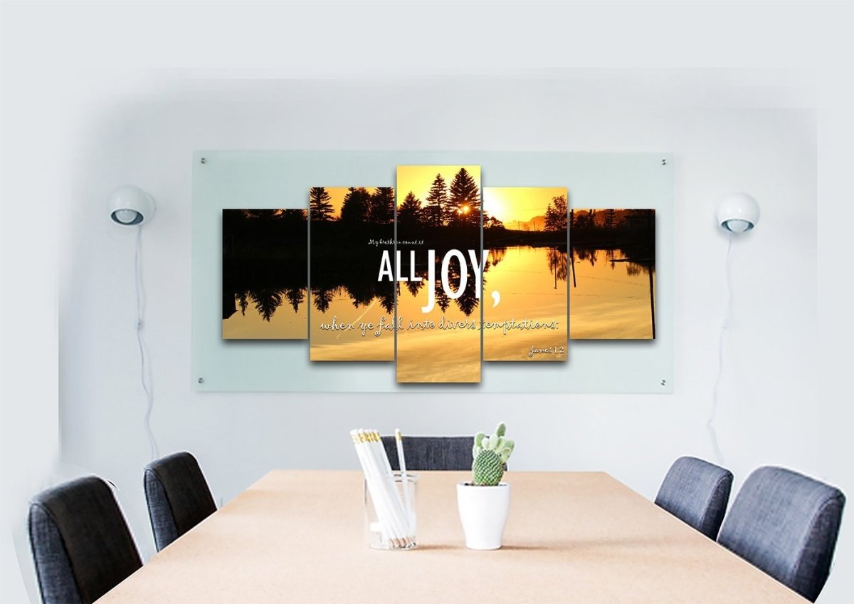 James 12 Kjv Count It All Joy Wall Art Canvas Print - Christian Canvas Wall Art